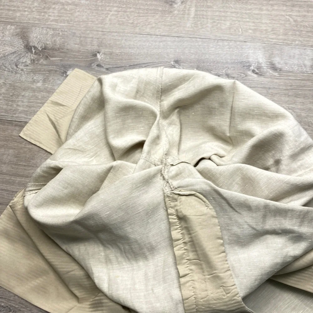 Cubavera Dress Pants Mens 36x30 Beige‎ Linen Blend Pleated Tropical Summer Beach
